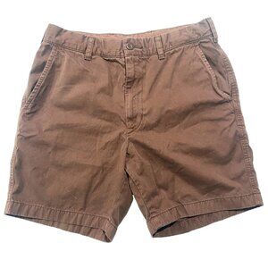 UNIQLO Chino Shorts Brown 27-30 Cotton Twill Casual Preppy Old Money Golf Shorts